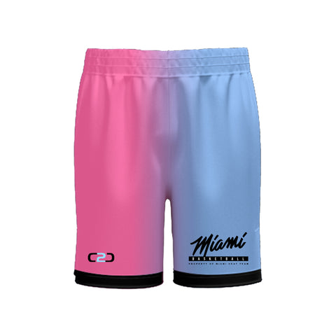 Miami Gradient Above Knee shorts "Front"